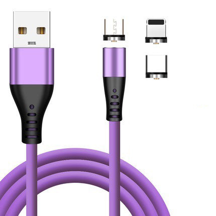 Cable Magnético 3 en 1 de Carga Rápida 2.1A con Silicona Líquida