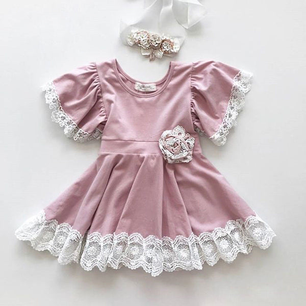Vestido de Encaje Rosa Princesa - Image 5