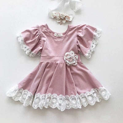 Vestido de Encaje Rosa Princesa - Image 5