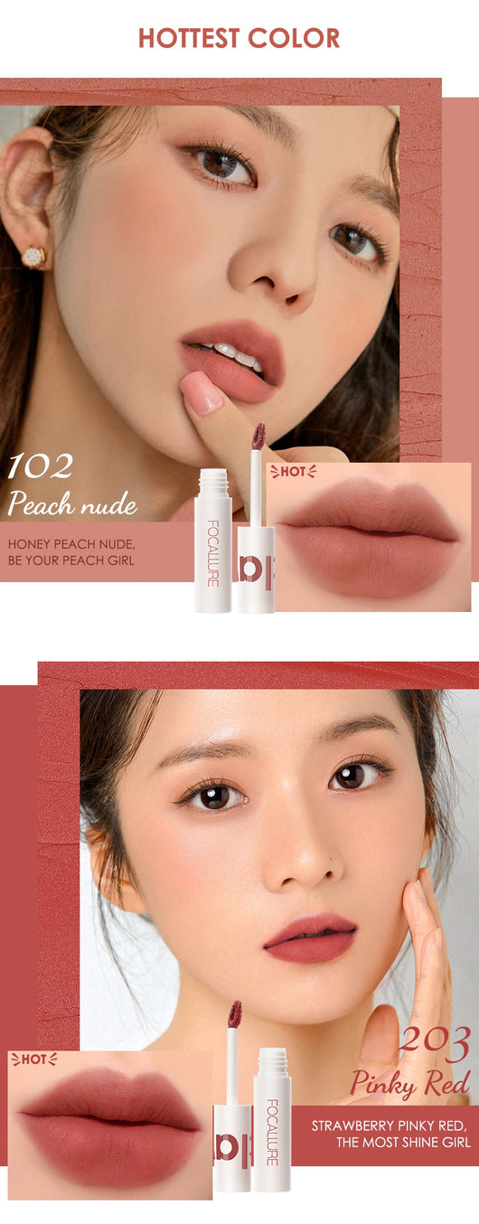 Gloss Labial Mate Aterciopelado a Prueba de Agua - Acabado Heroína Larga Duración - Image 15