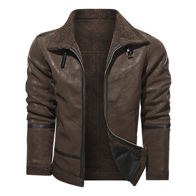 Chaqueta de Cuero Premium Estilo Europeo con Forro de Terciopelo - Image 21