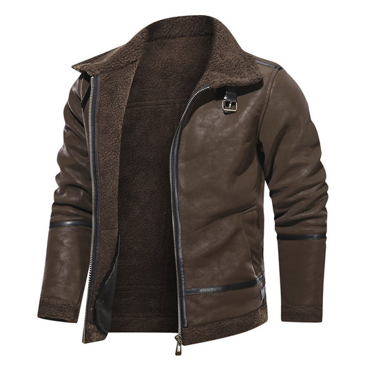 Chaqueta de Cuero Premium Estilo Europeo con Forro de Terciopelo - Image 22