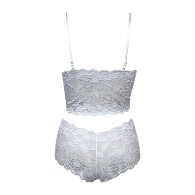 Conjunto de Lencería Ajustable con Encaje Transparente y Cierre de Tres Puntos - Image 24