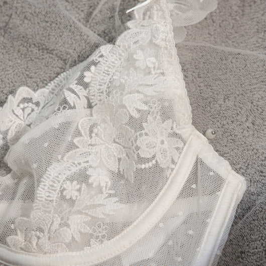 Corpiño de Encaje Francés Bordado Ultra Delgado Transparente - Image 18