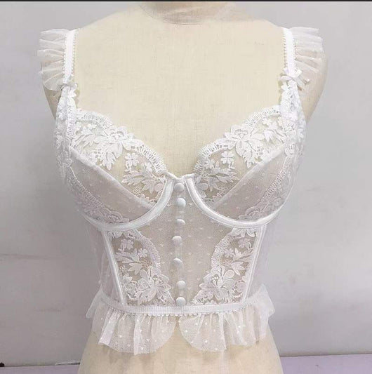 Corpiño de Encaje Francés Bordado Ultra Delgado Transparente - Image 19