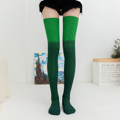 Calcetines Largos Tie-Dye Tejidos hasta la Rodilla para Mujer - Image 17