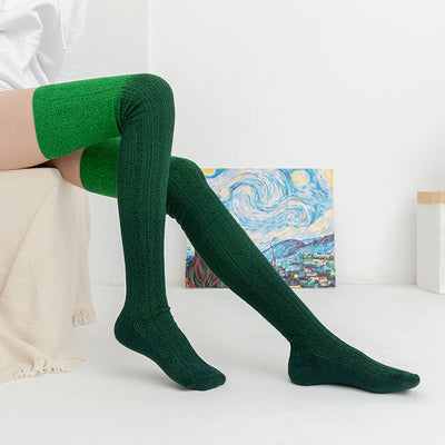 Calcetines Largos Tie-Dye Tejidos hasta la Rodilla para Mujer - Image 18