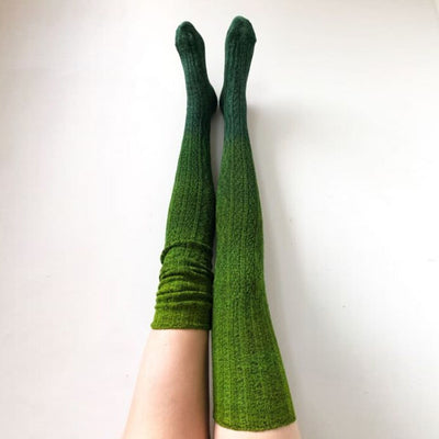 Calcetines Largos Tie-Dye Tejidos hasta la Rodilla para Mujer - Image 37