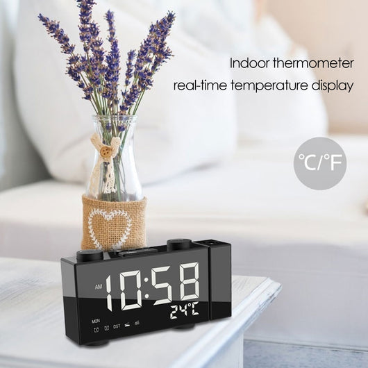 Reloj Despertador con Proyección FM, Pantalla Digital, Carga USB y Termómetro - Image 15