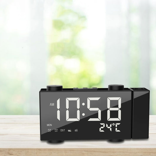 Reloj Despertador con Proyección FM, Pantalla Digital, Carga USB y Termómetro - Image 18