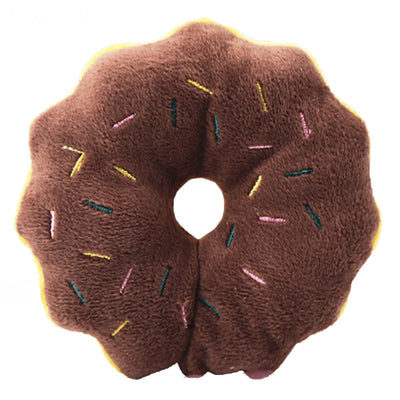 Purple plush eggplant pet toy with a green stem and an embroidered happy face, designed for dogs and cats. - Image 38