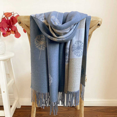Bufanda de Cachemira Otoño Invierno con Jacquard Diente de León - Image 14