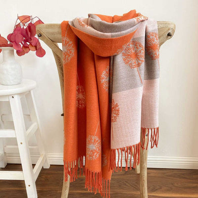 Bufanda de Cachemira Otoño Invierno con Jacquard Diente de León - Image 15