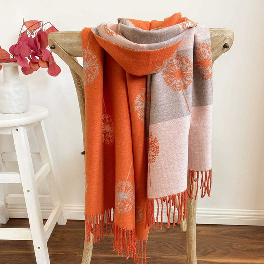 Bufanda de Cachemira Otoño Invierno con Jacquard Diente de León - Image 15