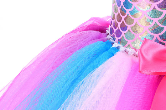 Vestido de Cosplay con Escamas de Pez Iridiscente para Niñas - Image 20