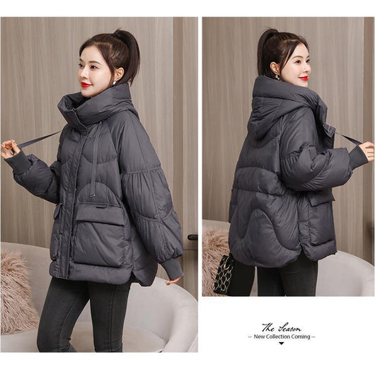 Chaqueta Corta Abrigada Oversize para Mujer Talla Grande - Image 13