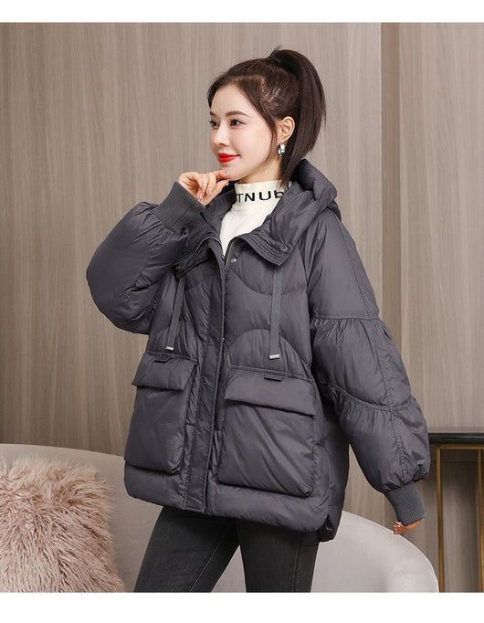 Chaqueta Corta Abrigada Oversize para Mujer Talla Grande - Image 14