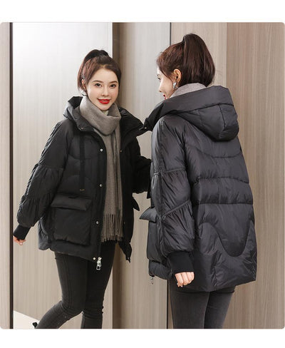Chaqueta Corta Abrigada Oversize para Mujer Talla Grande - Image 16