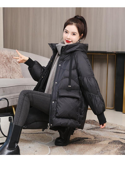 Chaqueta Corta Abrigada Oversize para Mujer Talla Grande - Image 18