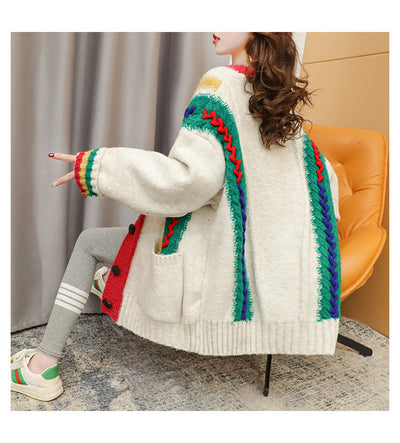Suéter Holgado de Punto para Mujer - Estilo Casual Elegante - Image 19