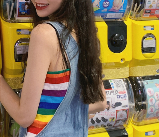 Pantalones anchos con tirantes de mezclilla - Image 6
