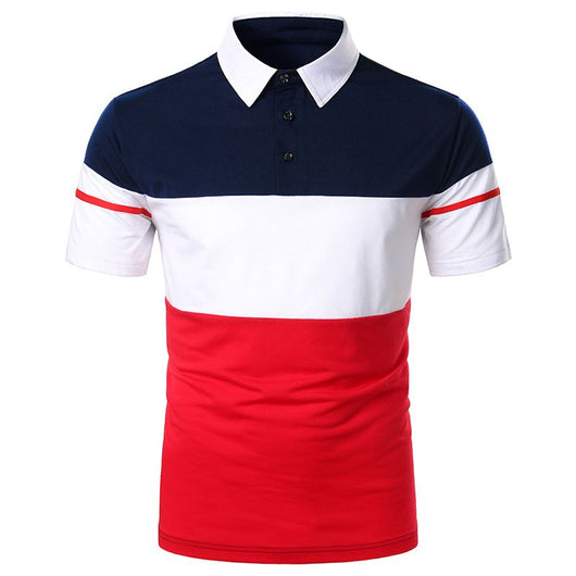 Playera Manga Corta para Hombre con Ribete Bicolor - Image 25