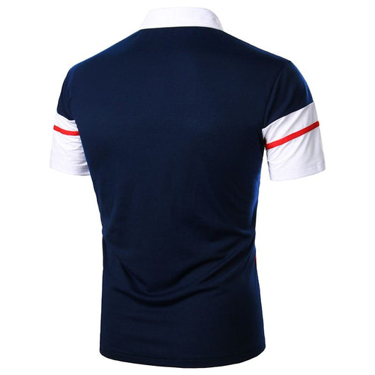 Playera Manga Corta para Hombre con Ribete Bicolor - Image 27