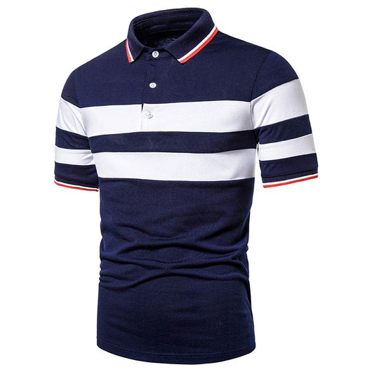 Playera Manga Corta para Hombre con Ribete Bicolor - Image 33