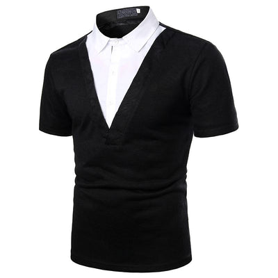 Playera Manga Corta para Hombre con Ribete Bicolor - Image 39