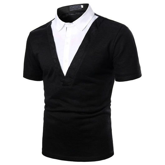 Playera Manga Corta para Hombre con Ribete Bicolor - Image 39