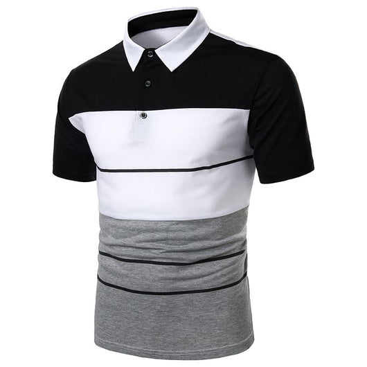 Playera Manga Corta para Hombre con Ribete Bicolor - Image 41