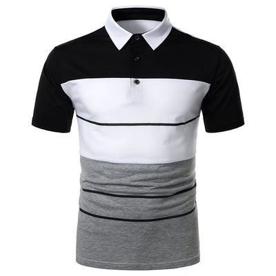 Playera Manga Corta para Hombre con Ribete Bicolor - Image 42