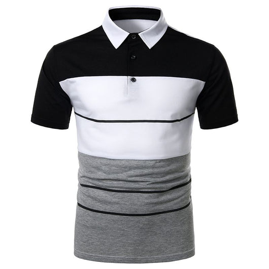 Playera Manga Corta para Hombre con Ribete Bicolor - Image 42