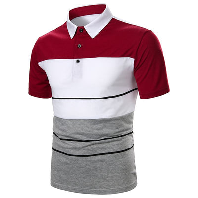 Playera Manga Corta para Hombre con Ribete Bicolor - Image 43