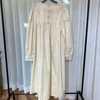 Vestido Suelto de Encaje con Cuello Redondo y Mangas Abullonadas - Image 17