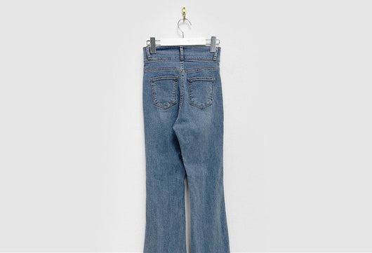 Jeans Skinny Elásticos Cintura Alta con Micro Acampanado - Image 19