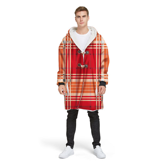Chaqueta Hoodie Impresa Digital con Cuadros para Hombre - Image 25