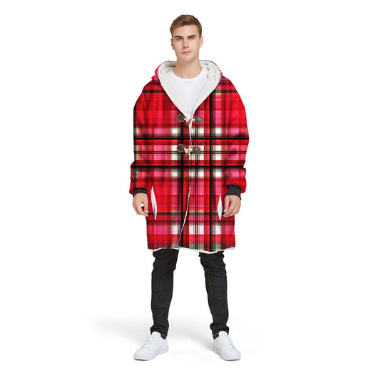 Chaqueta Hoodie Impresa Digital con Cuadros para Hombre - Image 27
