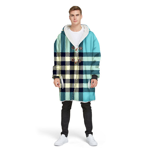 Chaqueta Hoodie Impresa Digital con Cuadros para Hombre - Image 28