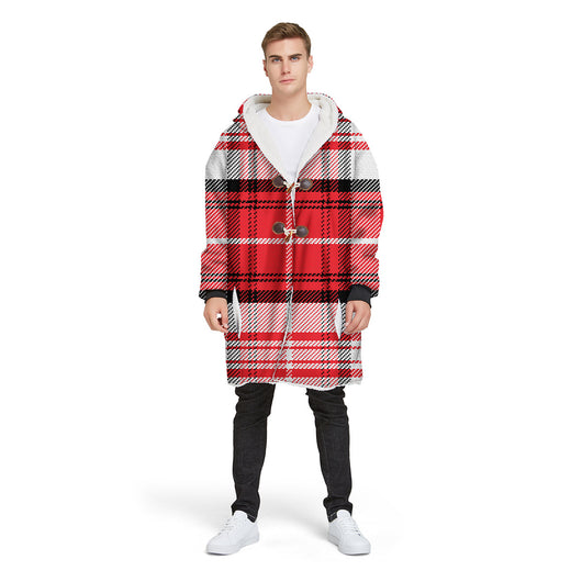 Chaqueta Hoodie Impresa Digital con Cuadros para Hombre - Image 32