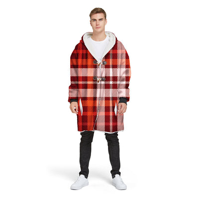 Chaqueta Hoodie Impresa Digital con Cuadros para Hombre - Image 38