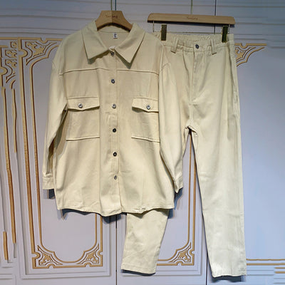 Conjunto Elegante de Blazer y Pantalón en Colores Sólidos - Image 16
