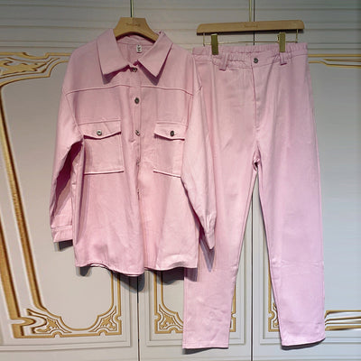 Conjunto Elegante de Blazer y Pantalón en Colores Sólidos - Image 17