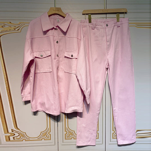 Conjunto Elegante de Blazer y Pantalón en Colores Sólidos - Image 17