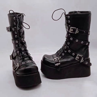 Botas Cortas con Plataforma y Hebilla para Otoño e Invierno - Image 13