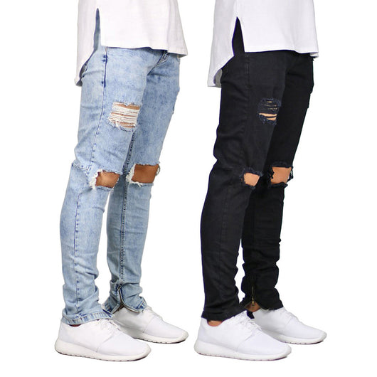 Pantalones Vaqueros Slim Rotos para Hombre - Image 12