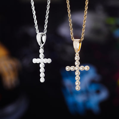 Collar Colgante Cruz Jesús Retro con Circonitas Brillantes para Hombre y Mujer - Image 9
