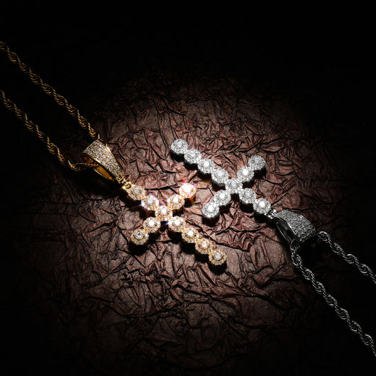 Collar Colgante Cruz Jesús Retro con Circonitas Brillantes para Hombre y Mujer - Image 12