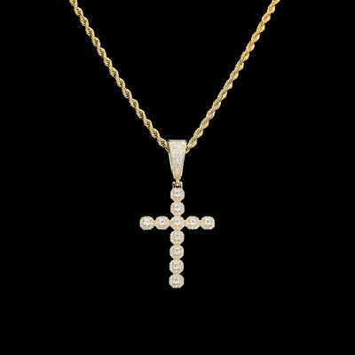 Collar Colgante Cruz Jesús Retro con Circonitas Brillantes para Hombre y Mujer - Image 14