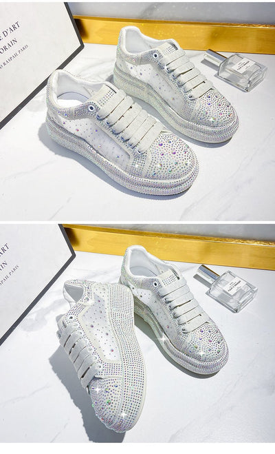 Tenis Casuales Respirable con Detalles de Cristales y Cordones - Image 12